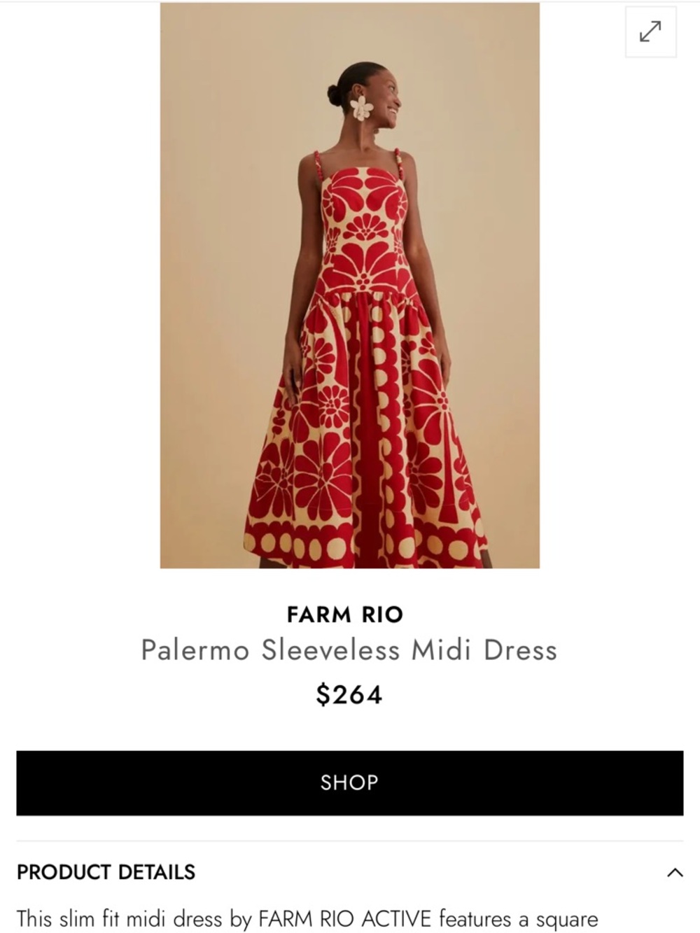 FARM RIO Palermo Sleeveless Midi Dress - Picture 10 of 10